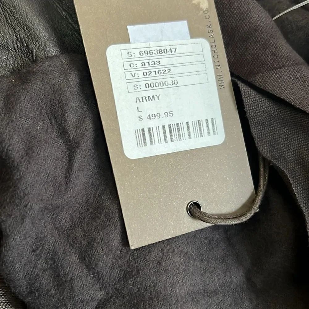 Nicholas K Leather Jacket Army - Picture 12 of 12
